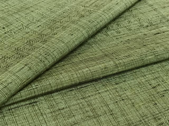 平和屋着物▽上質な紬 単衣 横段文 正絹 逸品 AABG8871jh