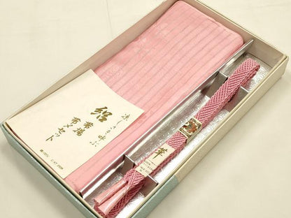 平和屋着物＊夏物　和装小物　帯締め・帯揚げセット　絽　レース組　平組　逸品　未使用　AABG8891ay