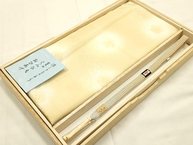 平和屋着物＊夏物　和装小物　帯締め・帯揚げセット　レース組　平組　蛍暈し　金銀糸　逸品　未使用　AABG8896ay