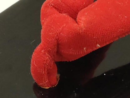 平和屋着物●和装小物　ぽっくり下駄　鼻緒:赤　逸品　AABG8909ay