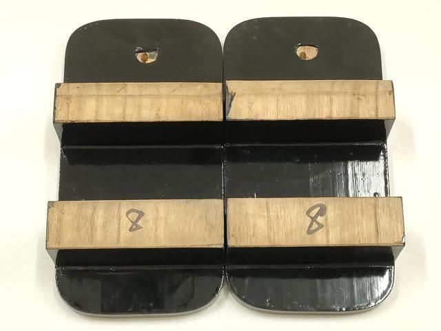 平和屋着物▼男性 和装小物 下駄台 黒 逸品 未使用 AABG8910ay