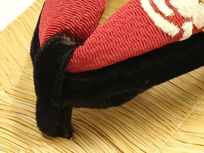 平和屋着物●和装小物　和装草履　厚底草履　畳表　刺繍　金糸　逸品　AABG8911ay