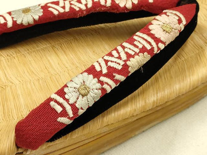 平和屋着物●和装小物　和装草履　厚底草履　畳表　刺繍　金糸　逸品　AABG8911ay