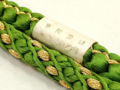 平和屋本店●和装小物　帯締め・帯揚げセット　振袖用　総絞り　松　パール　金糸　金彩　逸品　未使用　AABG8929ay