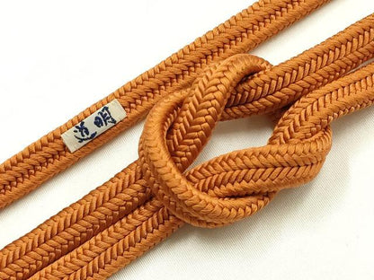 平和屋着物●極上　有職組紐道明　帯締め　冠組　代赭色　宮内庁御用　国立博物館御用　東京芸術大学御用　逸品　AABG8946ay