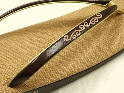 平和屋着物＊夏物　和装小物　心斎橋 てんぐ　草履　網代　逸品　未使用　AABG8997ay