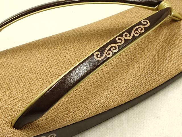 平和屋着物＊夏物　和装小物　心斎橋 てんぐ　草履　網代　逸品　未使用　AABG8997ay
