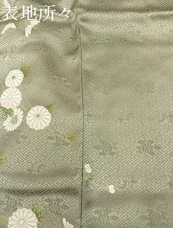 平和屋着物●訪問着　枝花文　金彩　正絹　逸品　AABG9002ph