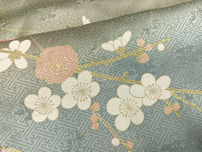 平和屋着物●訪問着　枝花文　金彩　正絹　逸品　AABG9002ph