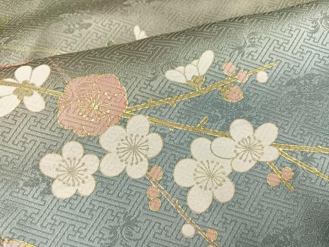 平和屋着物●訪問着　枝花文　金彩　正絹　逸品　AABG9002ph
