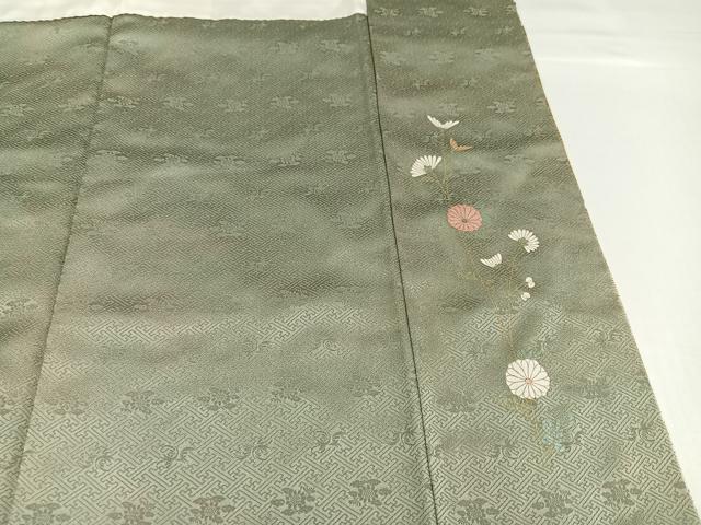 平和屋着物●訪問着　枝花文　金彩　正絹　逸品　AABG9002ph