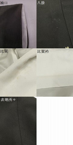 平和屋着物●豪華黒留袖　友禅　作家物　枝花文　正絹　逸品　AABG9006ph
