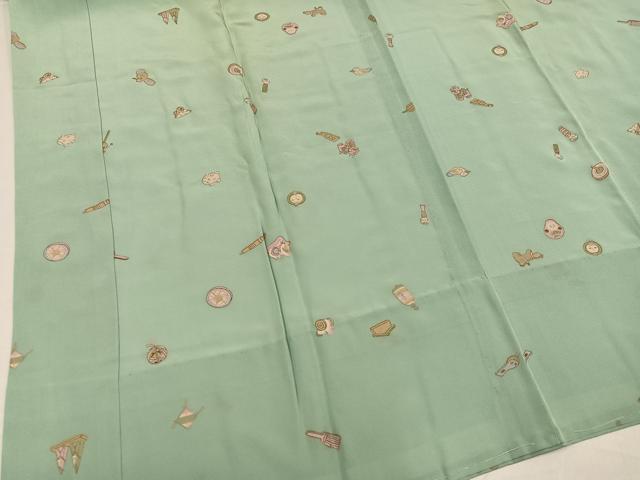 平和屋着物●長襦袢　無双仕立て　玩具文　正絹　逸品　未使用　AABG9007ph