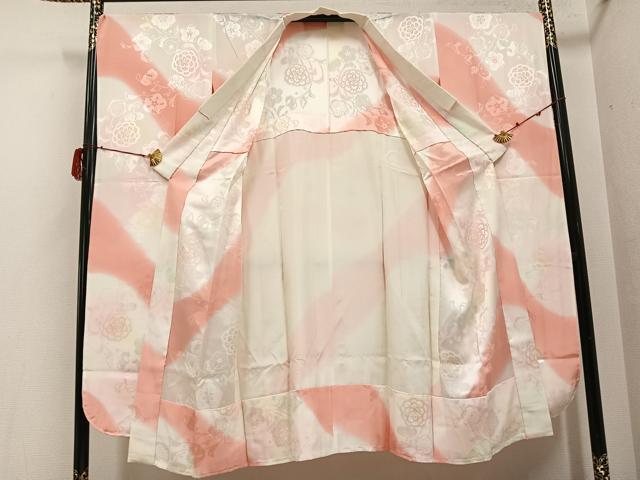 平和屋着物●振袖用長襦袢　無双仕立て　辻が花地紋　暈し染め　正絹　逸品　AABG9008ph