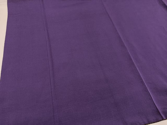 平和屋着物●上質な色無地　江戸紫色　正絹　逸品　AABG9010ph