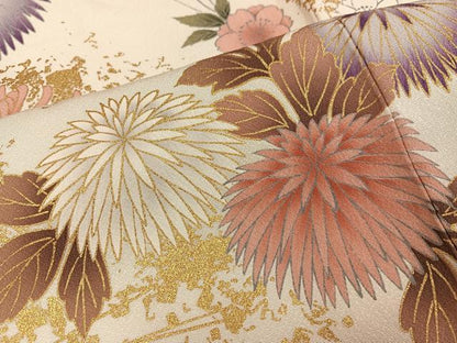 平和屋着物●豪華振袖　鳳凰花鼓舞蝶文　暈し染め　金彩　正絹　逸品　AABG9015ph
