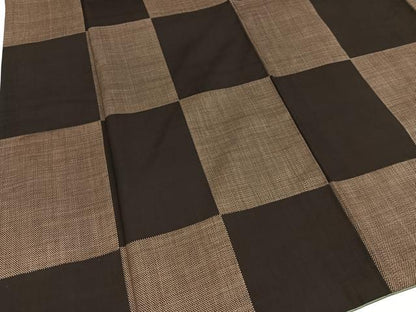 平和屋着物●本場大島紬　一元7マルキ　市松文　正絹　逸品　AABG9016ph