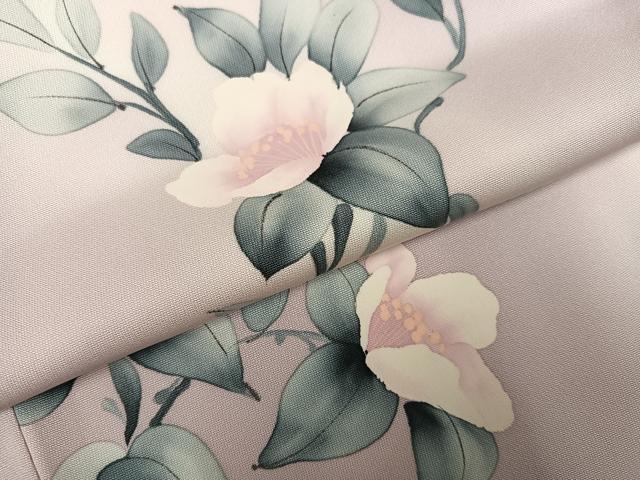 平和屋着物●上質な小紋　作家物　良華　手描き　枝花文　暈し染め　正絹　逸品　AABG9019ph