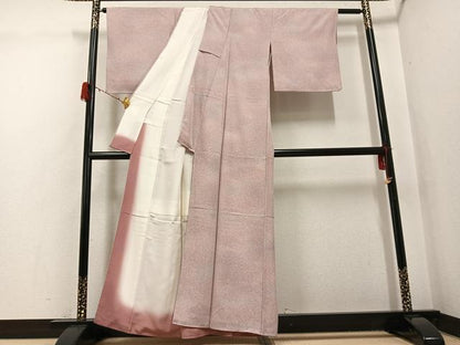 平和屋着物●上質な小紋　霞文　暈し染め　正絹　逸品　未使用　AABG9027ph