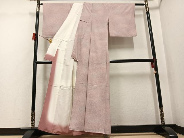 平和屋着物●上質な小紋　霞文　暈し染め　正絹　逸品　未使用　AABG9027ph