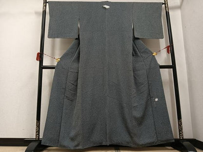平和屋着物●染色作家　青野保夫　小紋　霞文　正絹　逸品　AABG9029ph