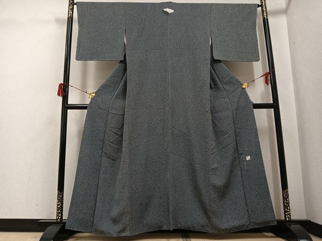 平和屋着物●染色作家　青野保夫　小紋　霞文　正絹　逸品　AABG9029ph