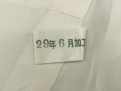 平和屋着物●訪問着　刺繍　立涌草花文　正絹　逸品　AABG9031ph
