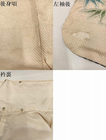 平和屋着物●豪華振袖　総絞り　草花文　正絹　逸品　AABG9035ph