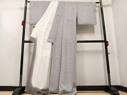 平和屋着物●お召　更紗唐草文　鈴乃屋扱い　正絹　逸品　AABG9040ph