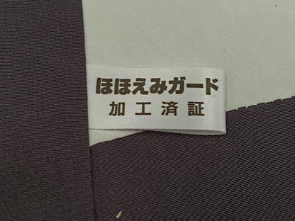 平和屋着物●花織　訪問着　作家物　蔦の葉文　金彩　正絹　逸品　AABG9043ph
