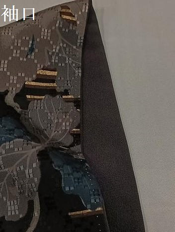 平和屋着物●花織　訪問着　作家物　蔦の葉文　金彩　正絹　逸品　AABG9043ph