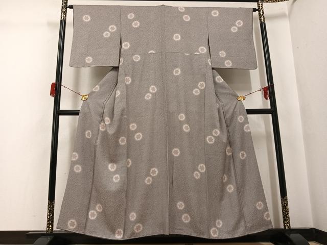 平和屋着物●上質な小紋　雪輪文　ますいわ屋扱い　正絹　逸品　AABG9045ph