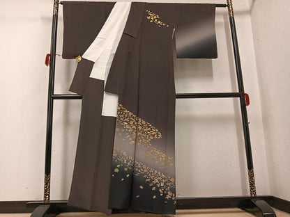 平和屋着物●金彩友禅　卓越技能者・名工・和田光正　訪問着　飛鶴吉祥宝尽くし　暈し染め　金彩　正絹　逸品　AABG9052ph