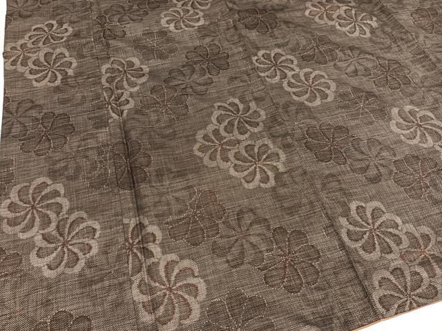 平和屋着物●本場大島紬　カタス9マルキ　ねじ花　正絹　逸品　AABG9053ph