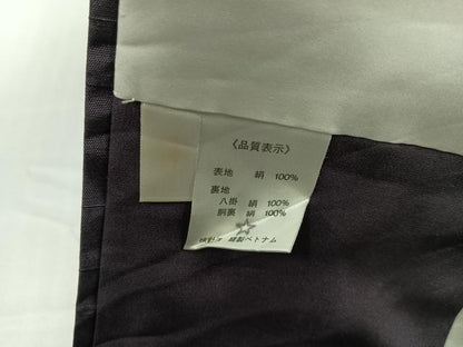 平和屋着物●訪問着　紬地　竹屋町刺繍　間道　暈し染め　金銀彩　正絹　逸品　AABG9054ph