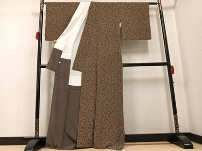 平和屋着物●上質な小紋　中條隆一　蓑亀　正絹　逸品　AABG9055ph