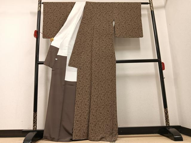 平和屋着物●上質な小紋　中條隆一　蓑亀　正絹　逸品　AABG9055ph