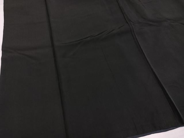 平和屋着物●男性　黒紋付　正絹　逸品　AABG9057ph