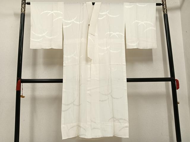 平和屋着物●長襦袢　無双仕立て　雪芝地紋　正絹　逸品　AABG9058ph