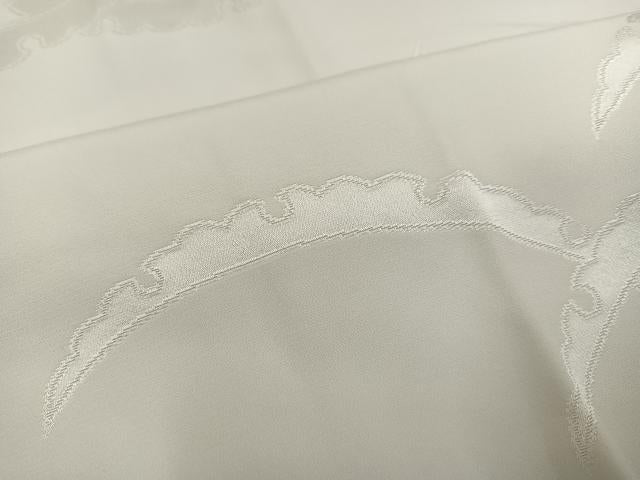 平和屋着物●長襦袢　無双仕立て　雪芝地紋　正絹　逸品　AABG9058ph