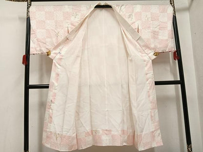 平和屋着物●長襦袢　袷　京ごよみ　枝花文　正絹　逸品　AABG9059ph