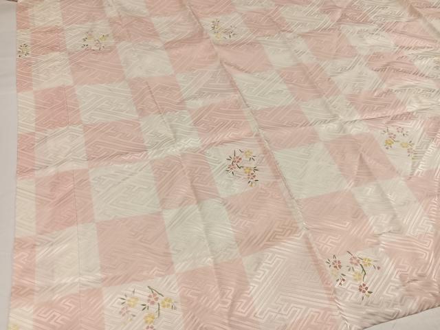 平和屋着物●長襦袢　袷　京ごよみ　枝花文　正絹　逸品　AABG9059ph