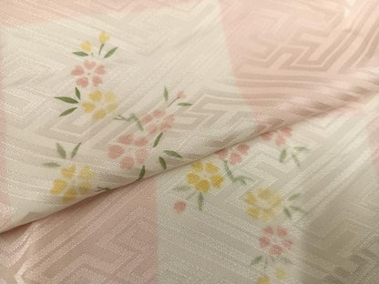 平和屋着物●長襦袢　袷　京ごよみ　枝花文　正絹　逸品　AABG9059ph