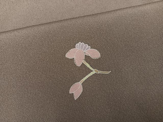 平和屋着物●訪問着　友禅　作家物　草花文　正絹　逸品　AABG9066ph