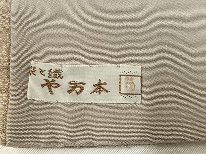 平和屋着物●染めと織　彩密友禅作家や万本遊幾作　小紋　斜縞　暈し染め　正絹　逸品　AABG9068ph