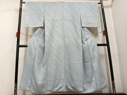 平和屋着物●染芸研究所　創め司　奥村右子　小紋　斜縞　暈し染め　正絹　逸品　AABG9070ph