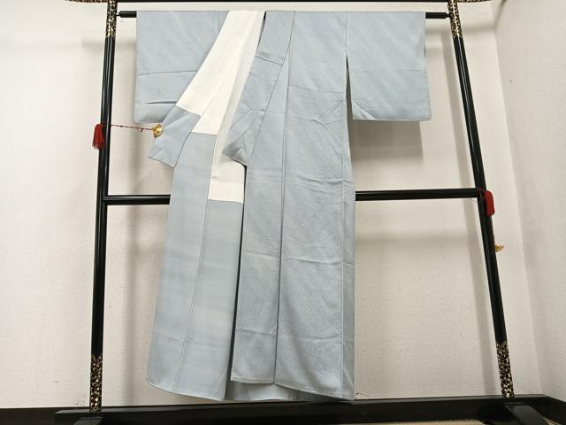 平和屋着物●染芸研究所　創め司　奥村右子　小紋　斜縞　暈し染め　正絹　逸品　AABG9070ph
