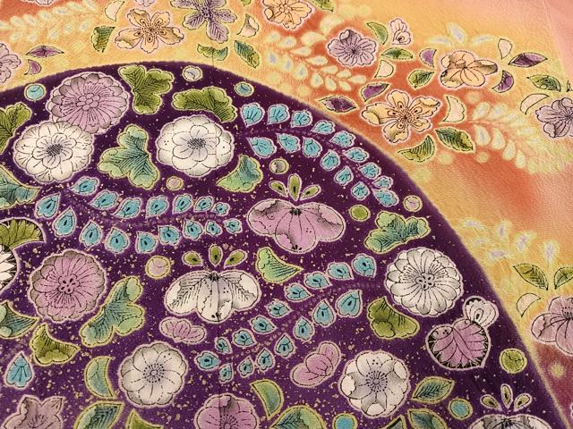 平和屋着物●豪華振袖　辻が花　絞り　暈し染め　金彩　正絹　逸品　AABG9072ph