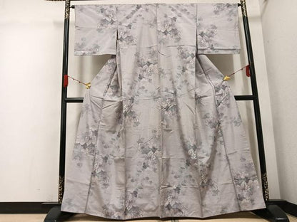 平和屋着物●都喜ヱ門　本場大島紬　白大島　一元7マルキ　総絣　蔦の葉文　藤絹織物謹製　正絹　逸品　AABG9078ph