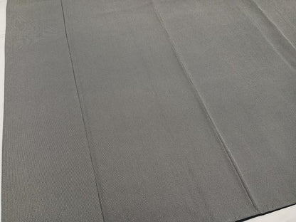 平和屋着物●伝統工芸師　服部光擴　江戸小紋　万筋　百入茶色×灰黄緑色　正絹　逸品　AABG9080ph